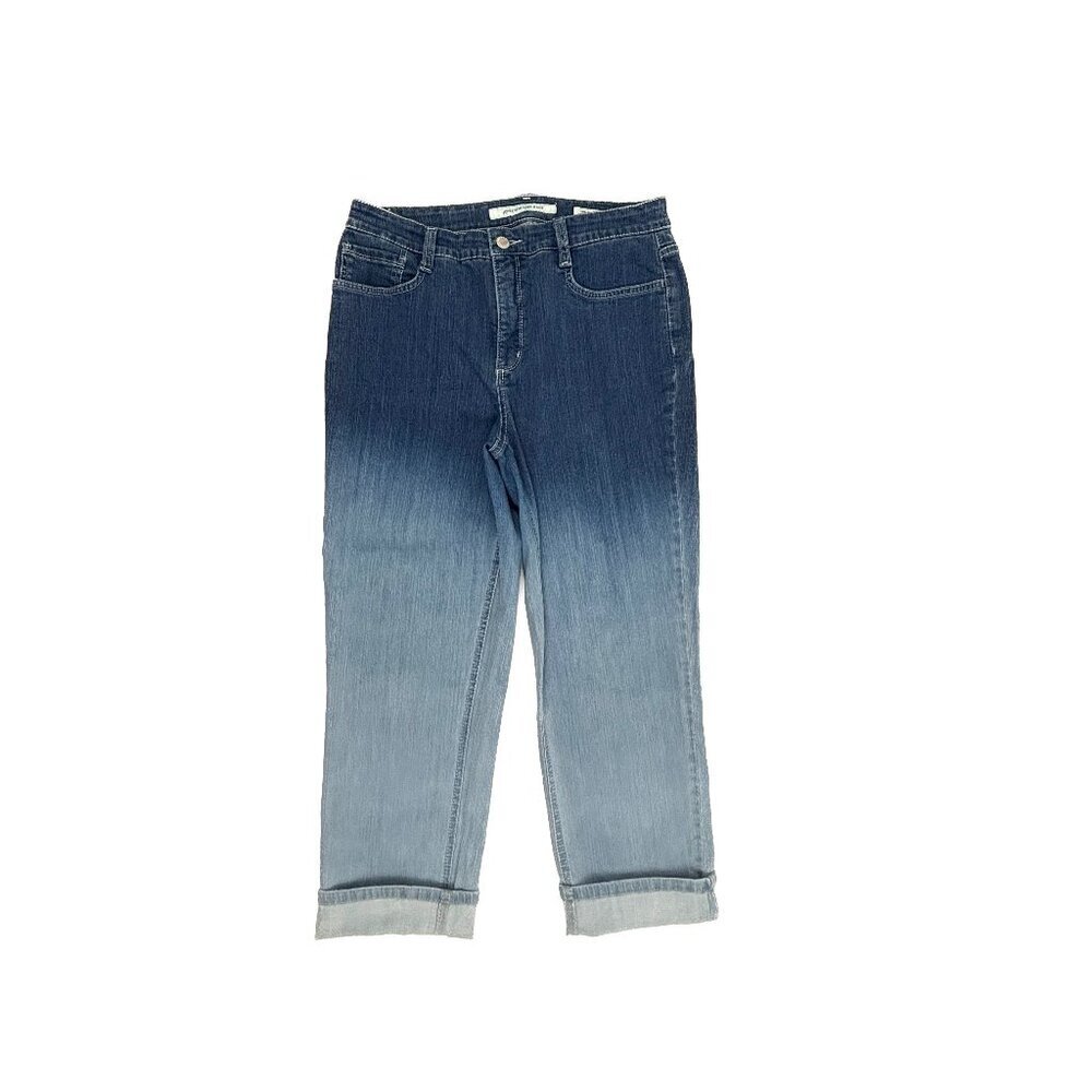 Jones New York Chelsea Cuffed Capri Women's size 12‎ Medium Blue Denim jeans